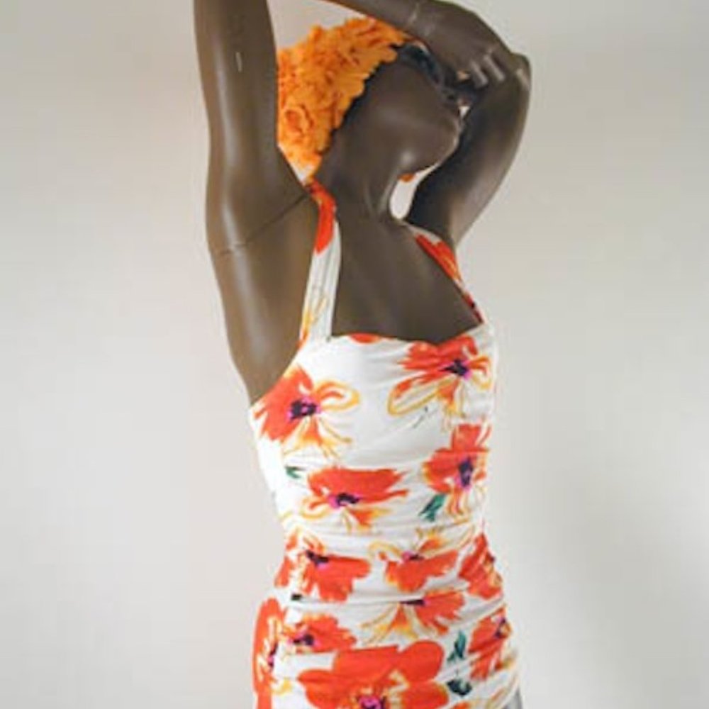 New Vintage-Pin-up style One Piece Swim Suit: Size 6